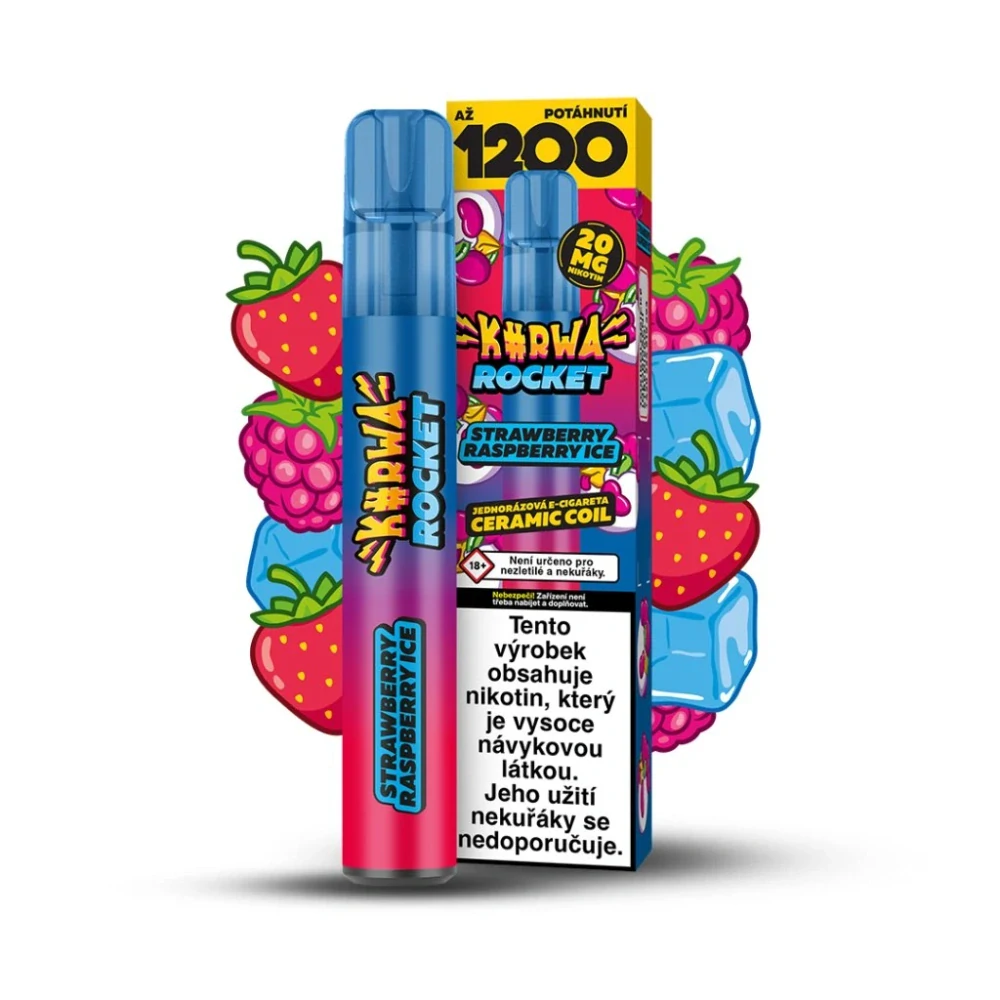 KURWA ROCKET STRAWBERRY RASPBERRY ICE