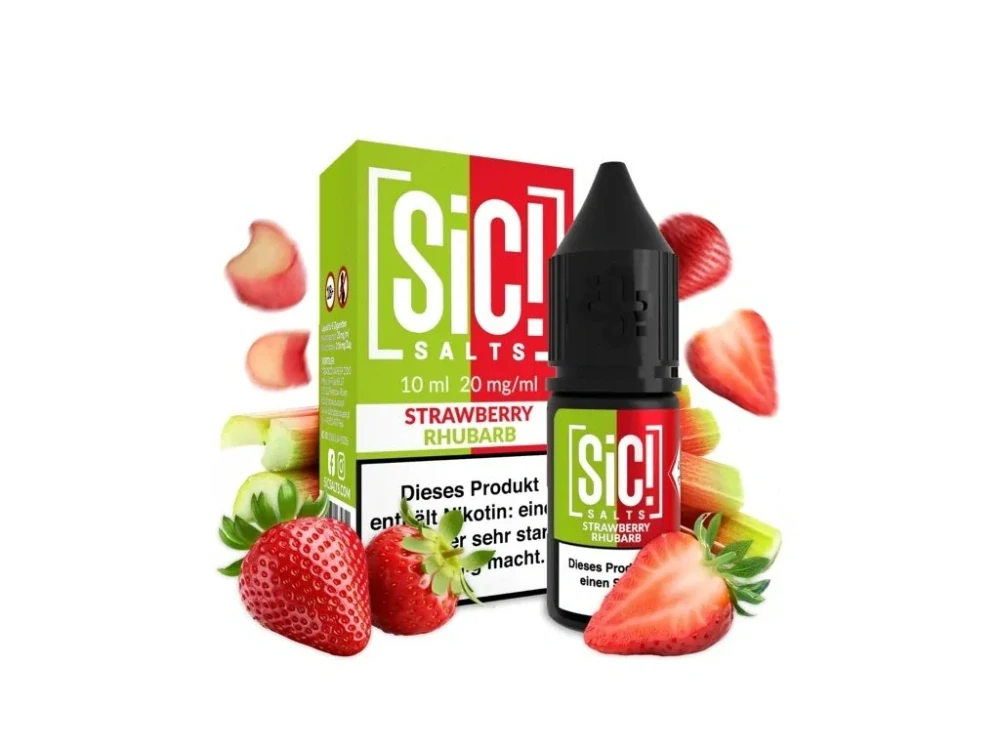 E-liquid Sic! Salts - Strawberry Rhubarb (Jahody s rebarborou) 10ml