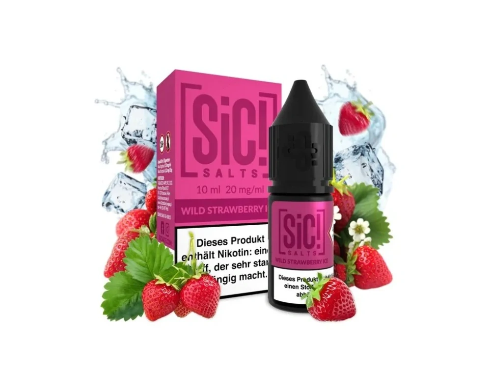 E-liquid Sic! Salts - Wild Strawberry Ice (Ledové lesní jahody) 10ml