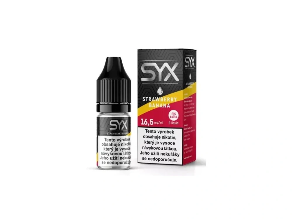 E-liquid SYX NS - Strawberry Banana (Jahoda a Banán) 10ml 16,5mg