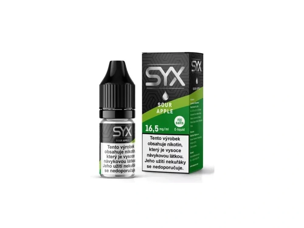 E-liquid SYX NS - Sour Apple (Zelené kyselé jablko) 10ml 16,5mg