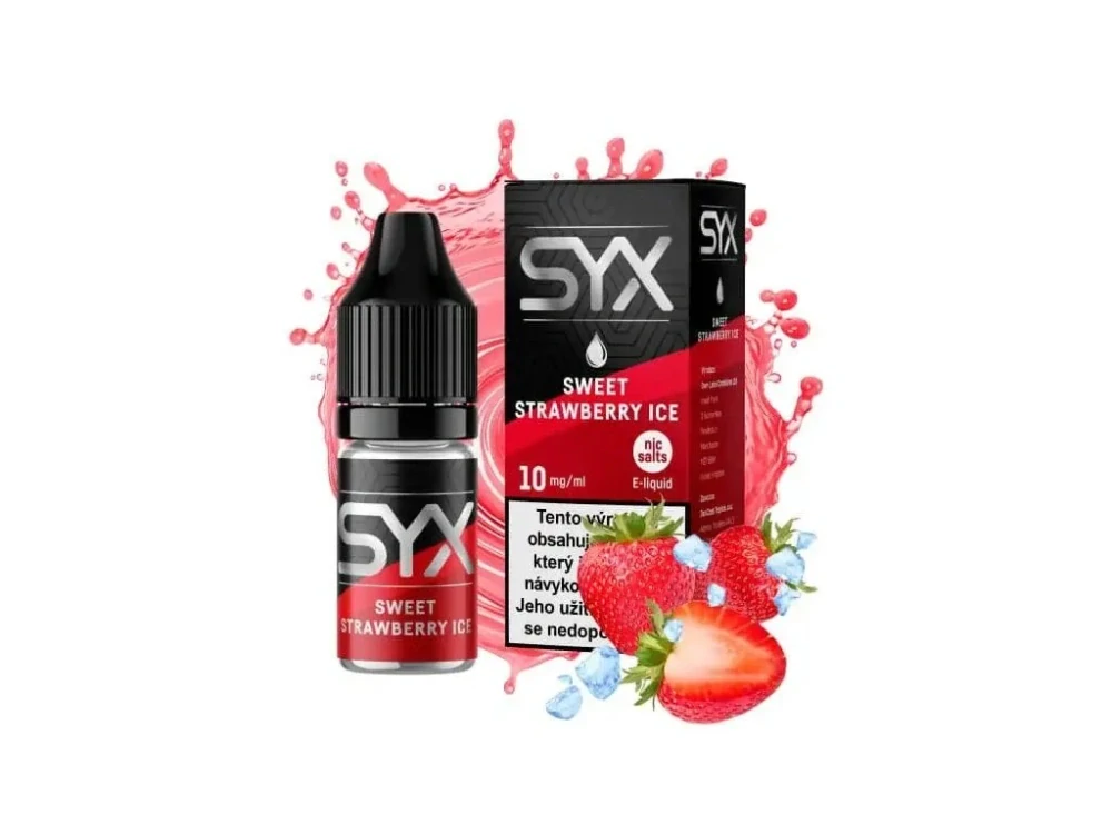 E-liquid SYX NS - Sweet Strawberry Ice (Sladká ledová jahoda) 10ml